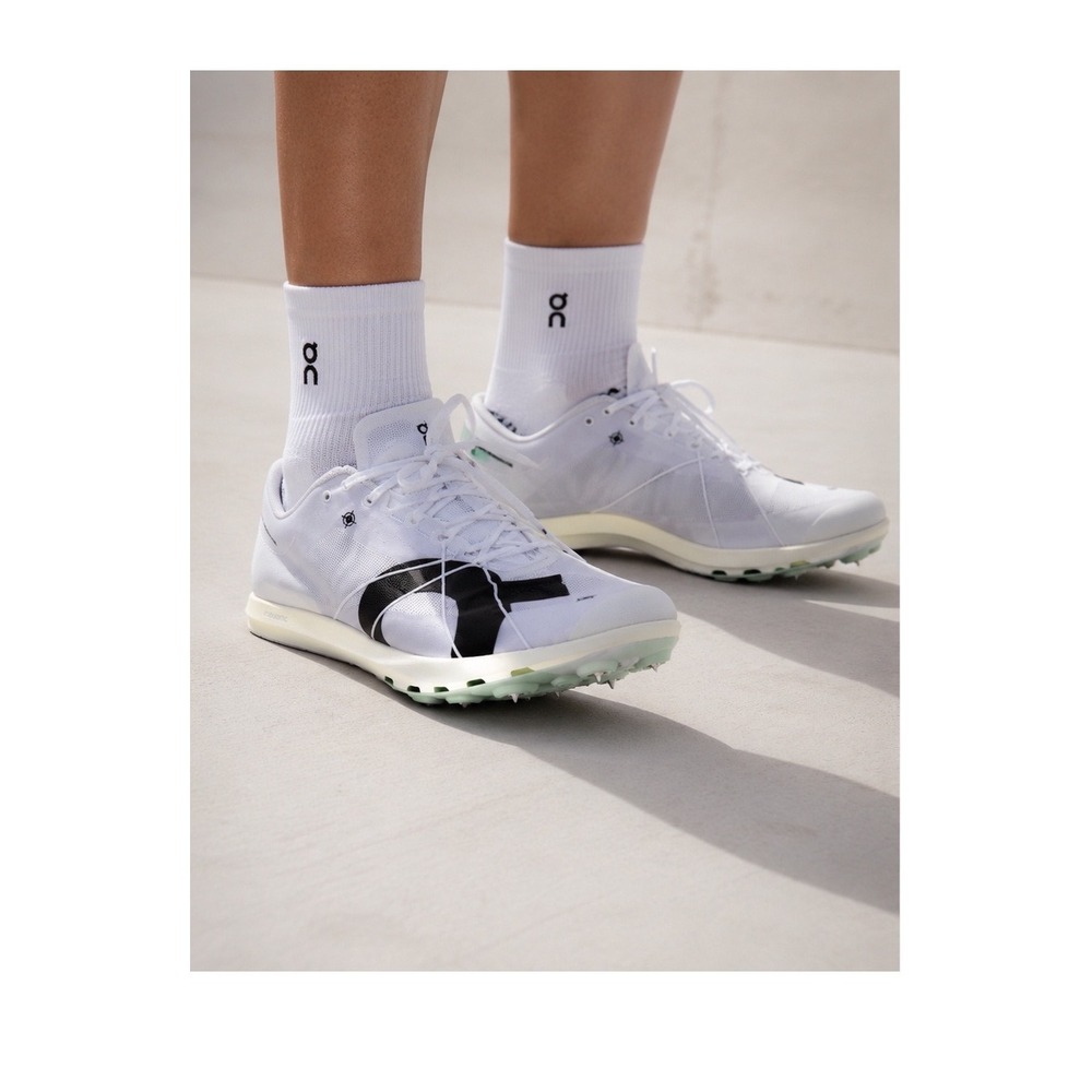 NWT On Cloudspike 1500m Womens Track Spikes Undyed White Mint 3WD10561105 Sz 10